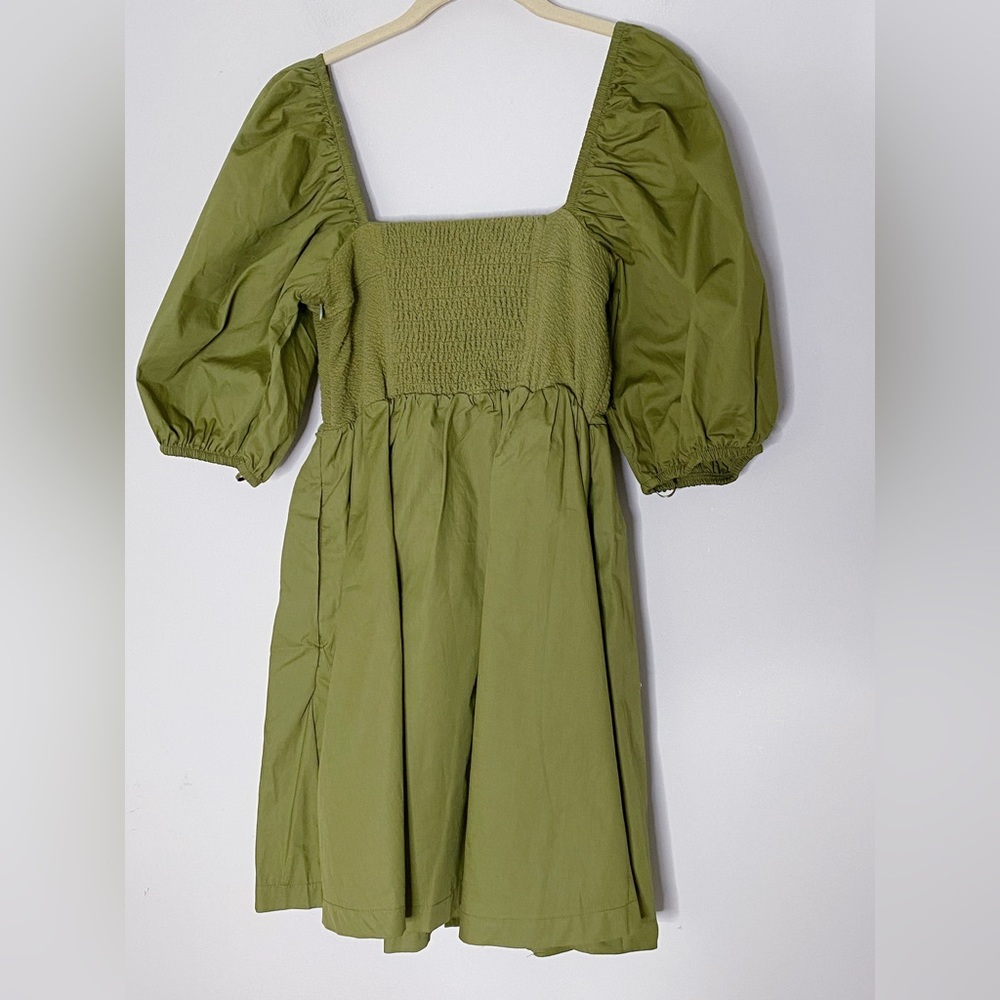 ANTHROPOLOGIE Maeve Puff-Sleeved Sweetheart Mini dress size S new with tag - Picture 4 of 8